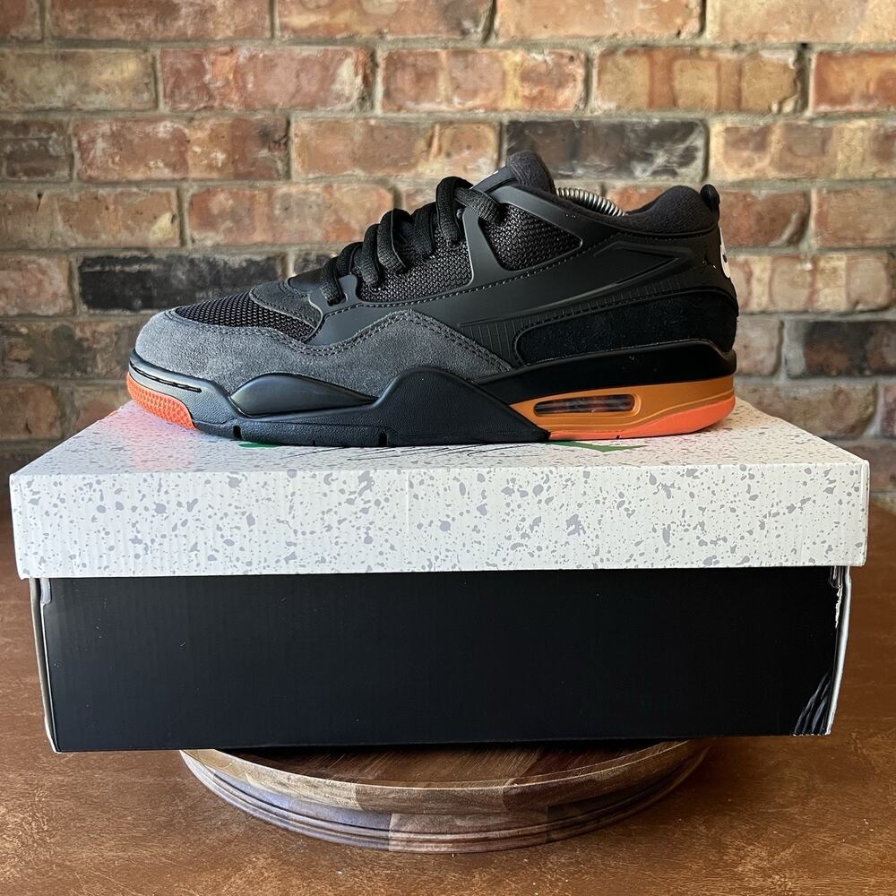 Air Jordan 4 RM Black Gray Starfish Low Shoes Sneakers Mens Sizes 11
